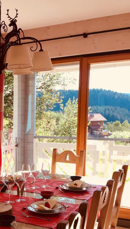 Chalet Le Flocon Bleu - Mauselaine Avec Vue Sur Le Lac De Gerardmer Ngoại thất bức ảnh