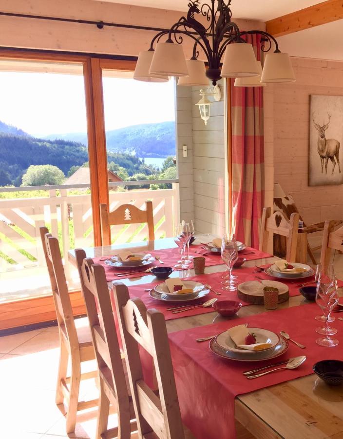 Chalet Le Flocon Bleu - Mauselaine Avec Vue Sur Le Lac De Gerardmer Ngoại thất bức ảnh