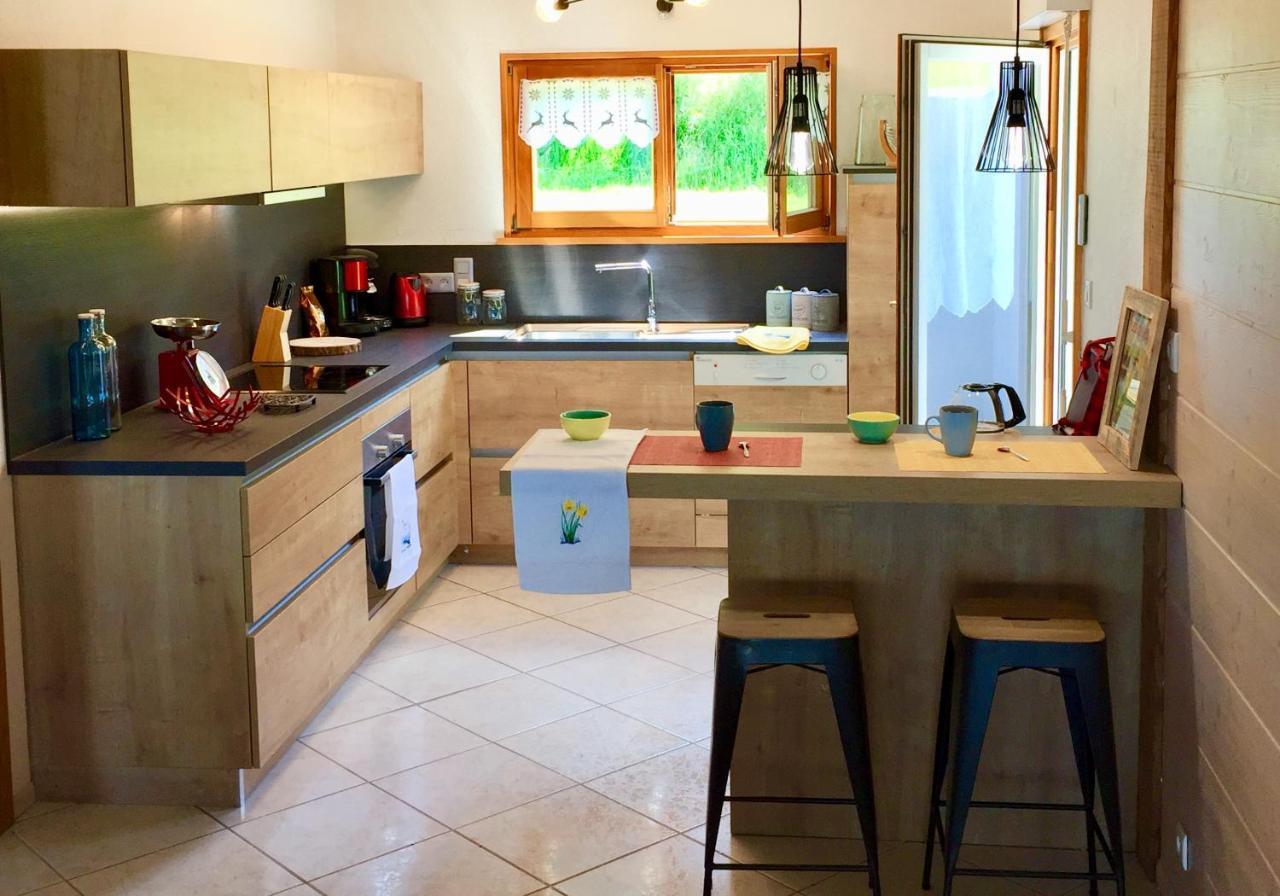 Chalet Le Flocon Bleu - Mauselaine Avec Vue Sur Le Lac De Gerardmer Ngoại thất bức ảnh