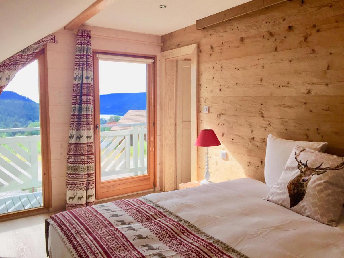 Chalet Le Flocon Bleu - Mauselaine Avec Vue Sur Le Lac De Gerardmer Ngoại thất bức ảnh