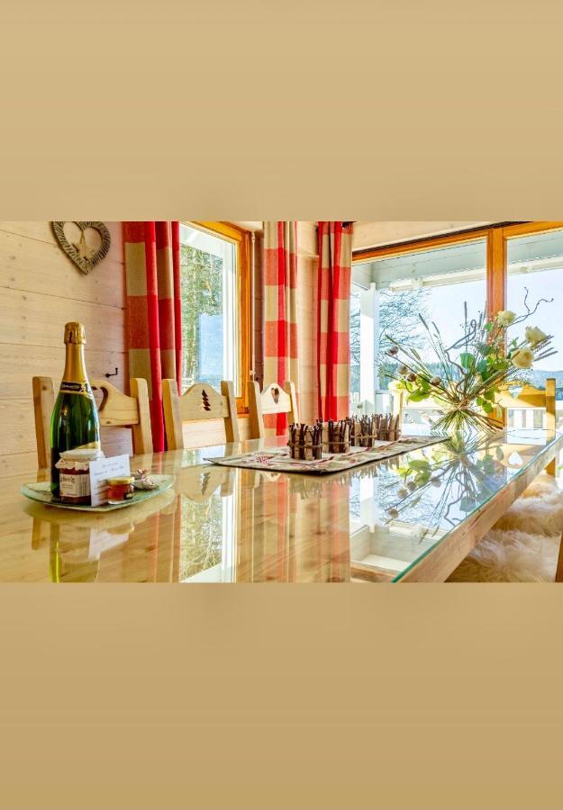 Chalet Le Flocon Bleu - Mauselaine Avec Vue Sur Le Lac De Gerardmer Ngoại thất bức ảnh